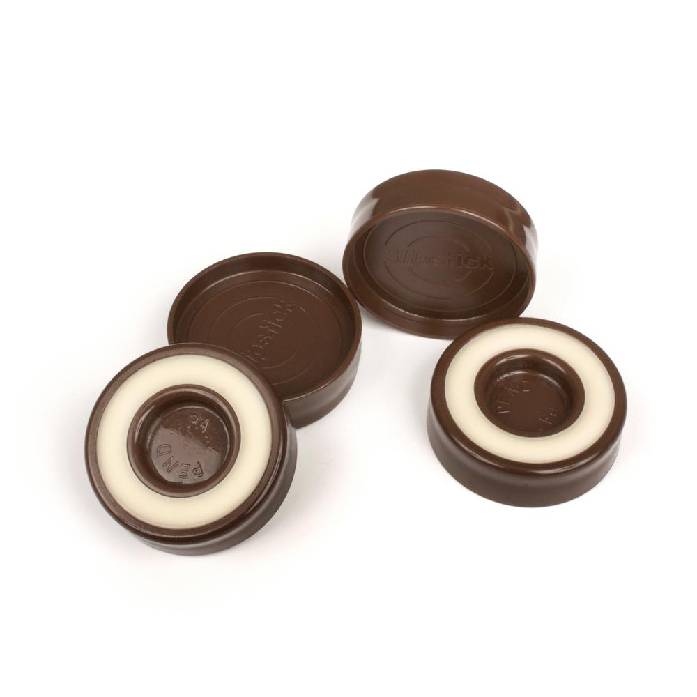 Slipstick 1 3 4 In Chocolate Brown Furniture Caster Cups Floor