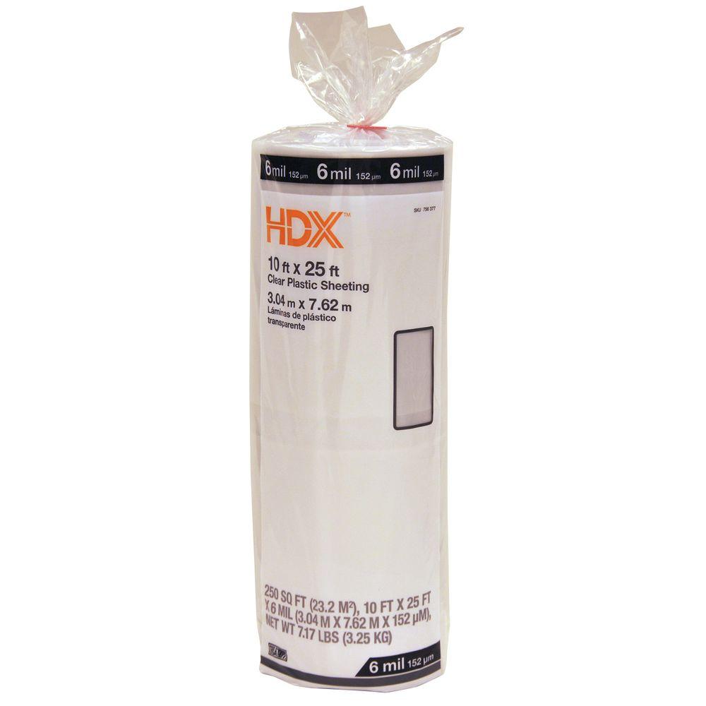 Husky 20 Ft X 100 Ft White 6 Mil Plastic Sheeting Cf0620w The Home Depot