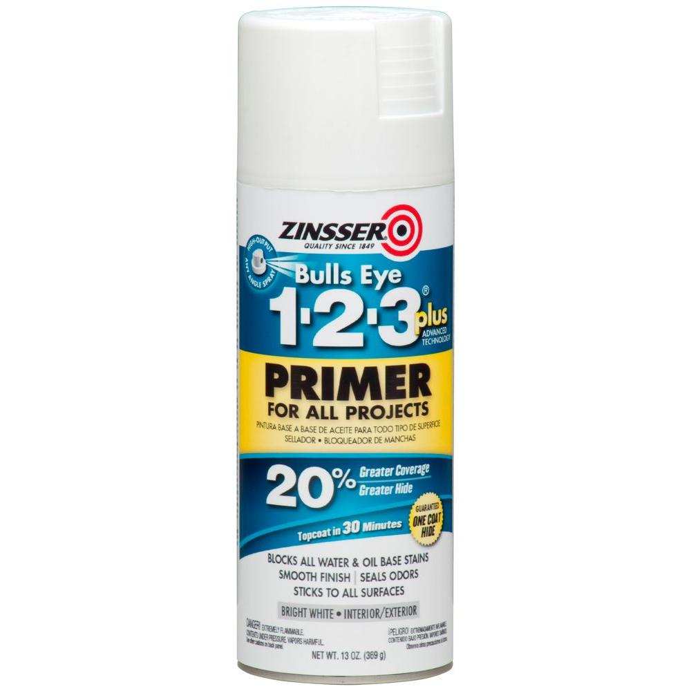 Bulls Eye 1 2 3 Plus 13 Oz White Interior Exterior Primer Spray