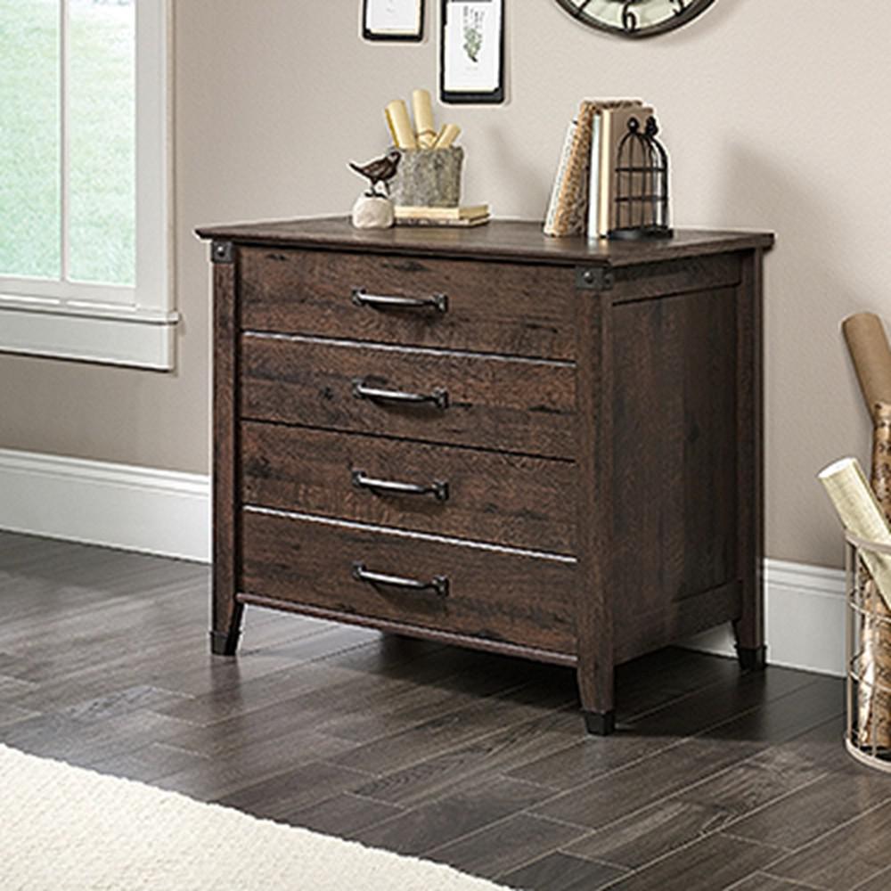 Sauder Carson Forge Coffee Oak Lateral File Cabinet With 2 Drawers Sauder Carson Forge Coffee Oak Lateral File Cabinet With 2 Drawers