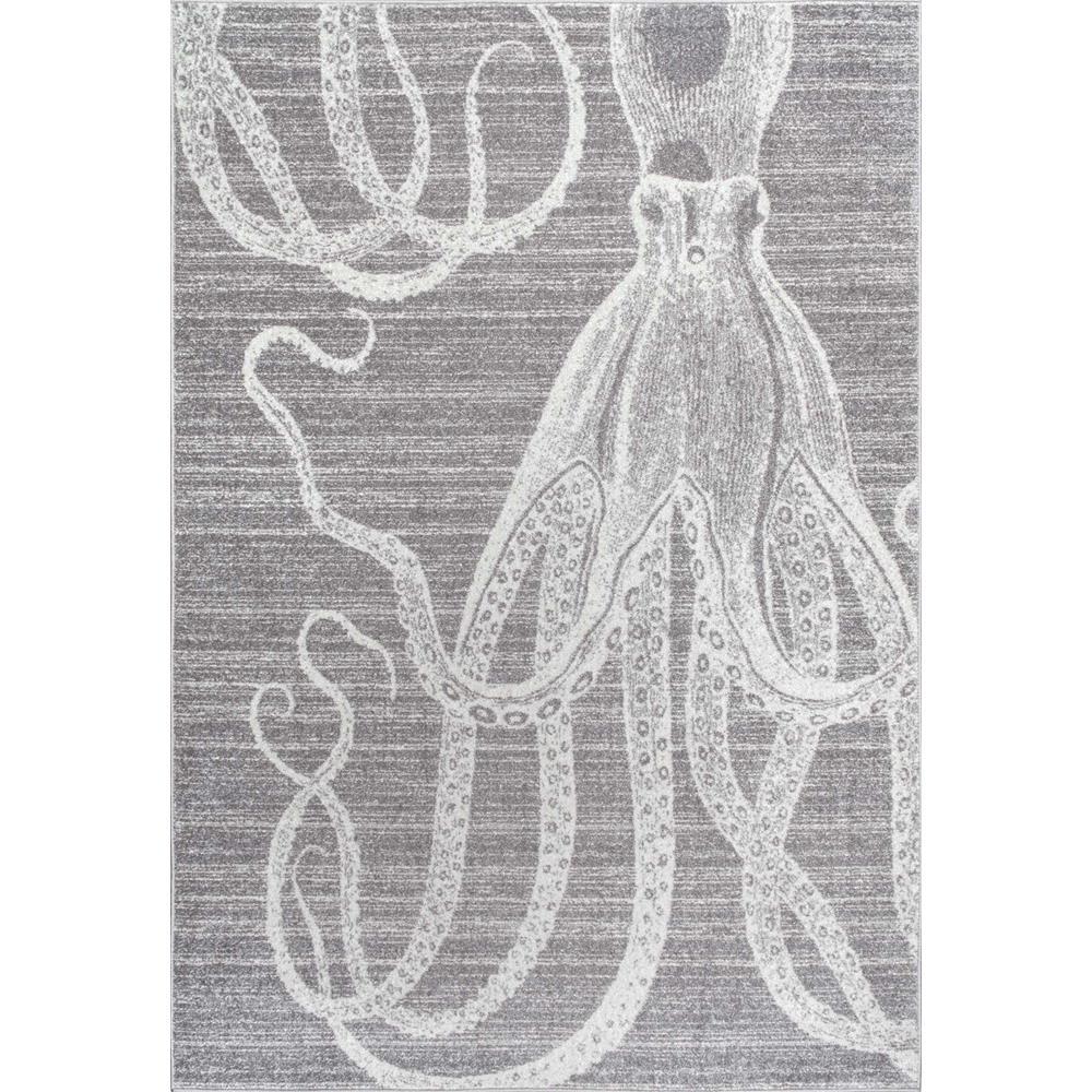 Nuloom Thomas Paul Octopus Gray 7 Ft X 9 Ft Area Rug Bdtp05a