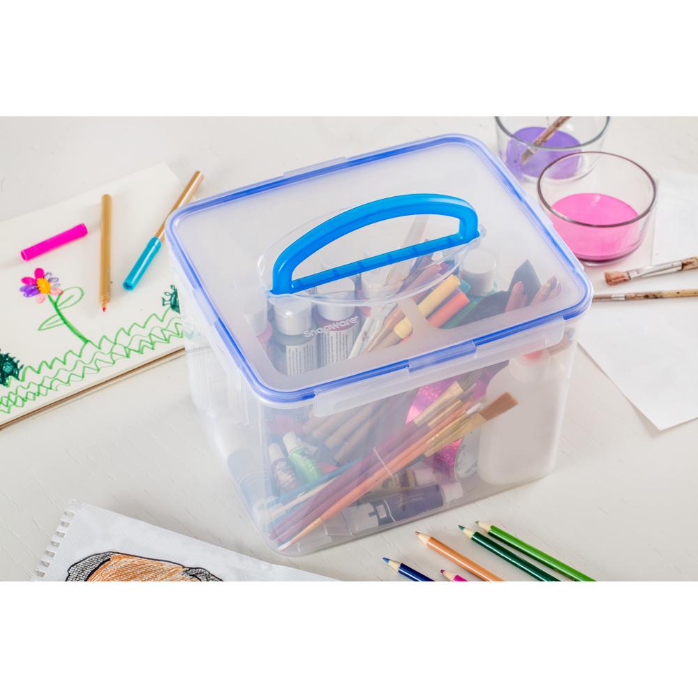 Large Food Storage Container Plastic Handle 40-Cup BPA Free Latch Airtight Lid