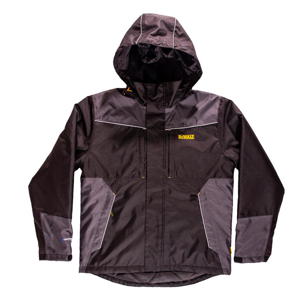 DEWALT Brookeville Men’s Size Medium Black Polyester Waterproof Hooded Jacket