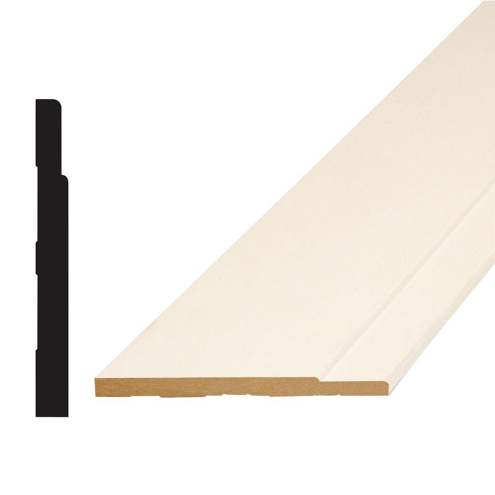 Alexandria Moulding 9/16 In. X 5-1/4 In. X 192 In. Primed MDF Base ...