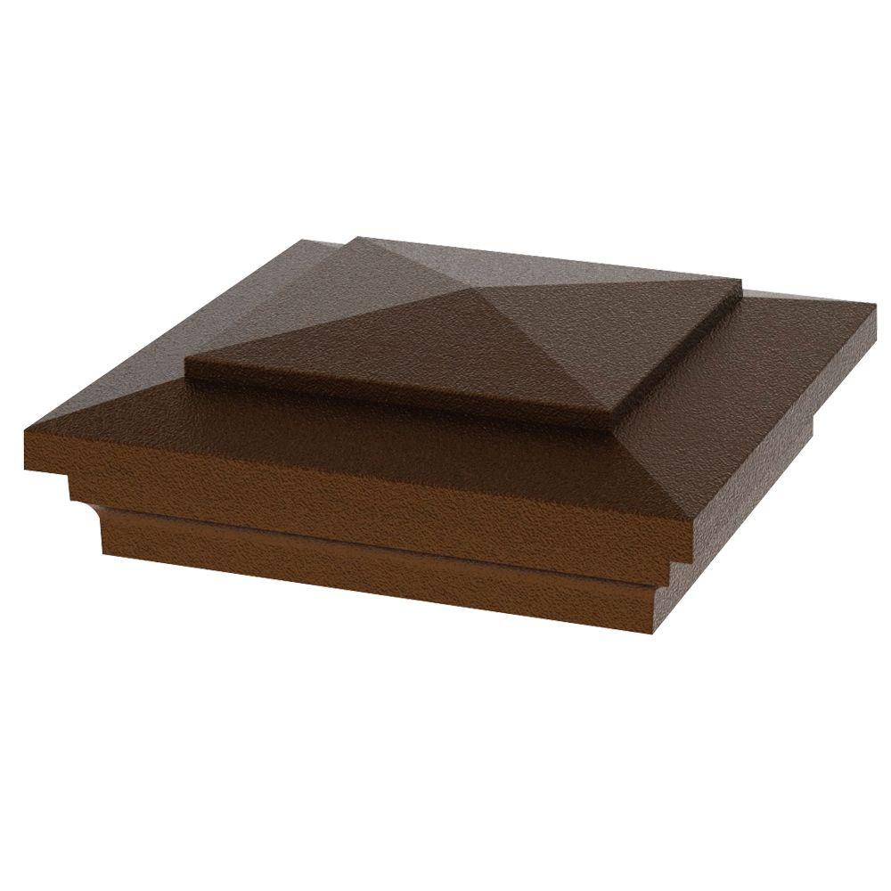 Veranda 5 in. x 5 in. Vinyl Weathered Cedar Pyramid Post Cap169120