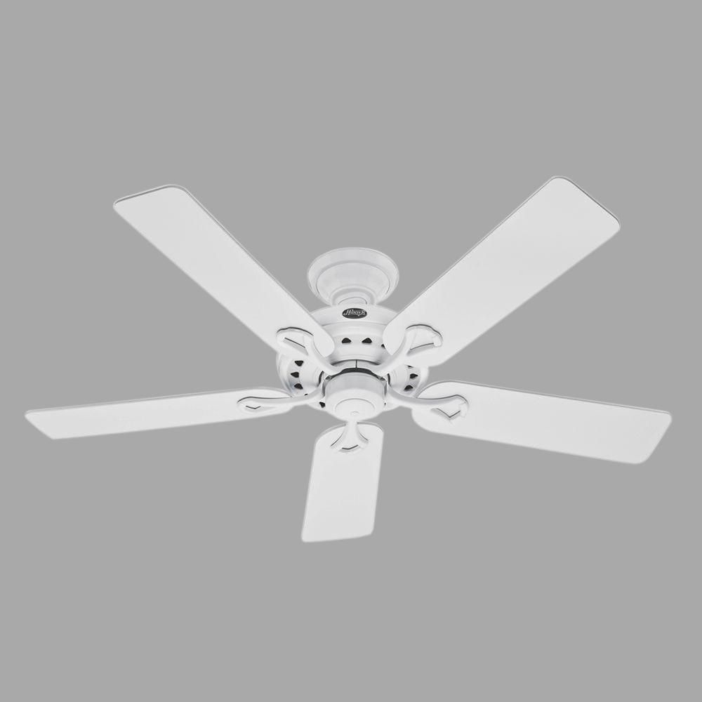 Hunter Savoy 52 In Indoor White Ceiling Fan 53103 The Home Depot Hunter Savoy 52 In Indoor White Ceiling Fan