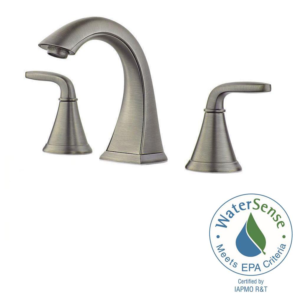 Gray Ada Compliant Bathroom Faucets Bath The Home Depot Widespread 2 Handle Bathroom Faucet In Slate