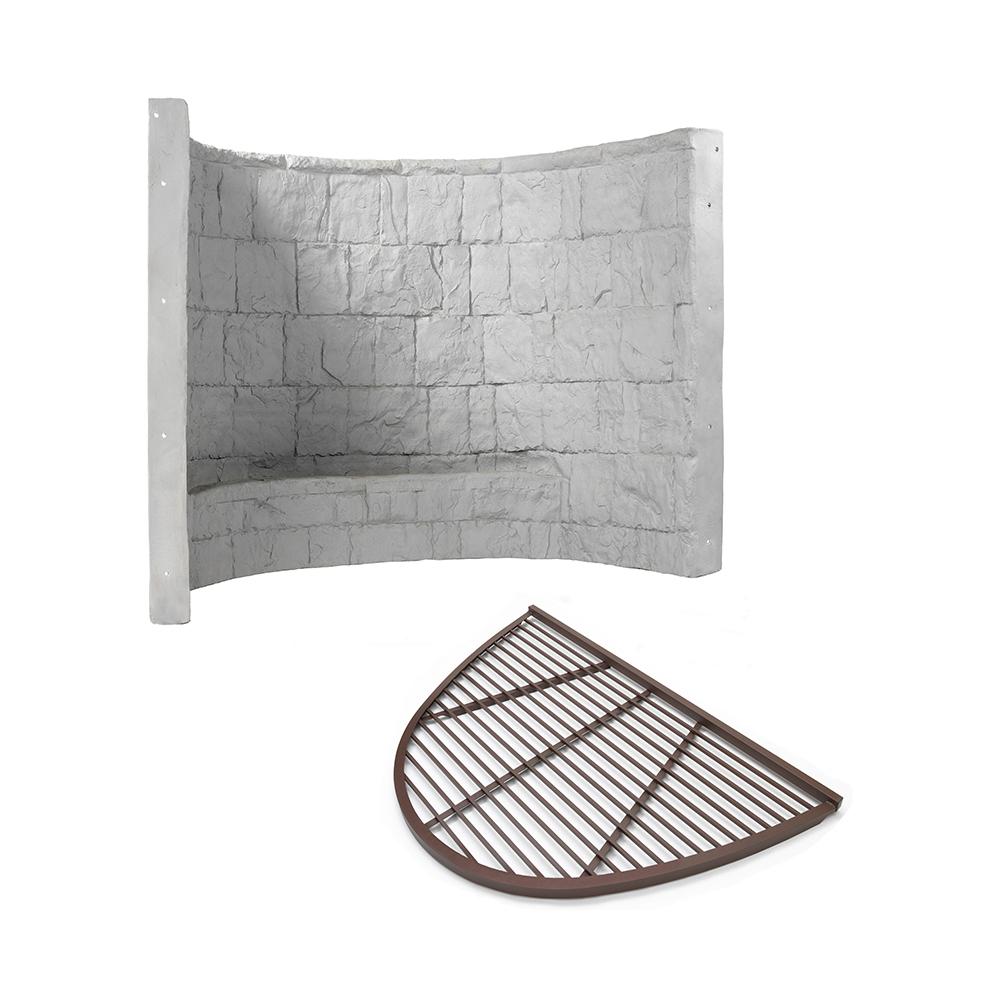 Rockwell 66 in. x 44 in. x 48 in. Grey Premier Composite Window Well with Aluminum Bar GrateBPG