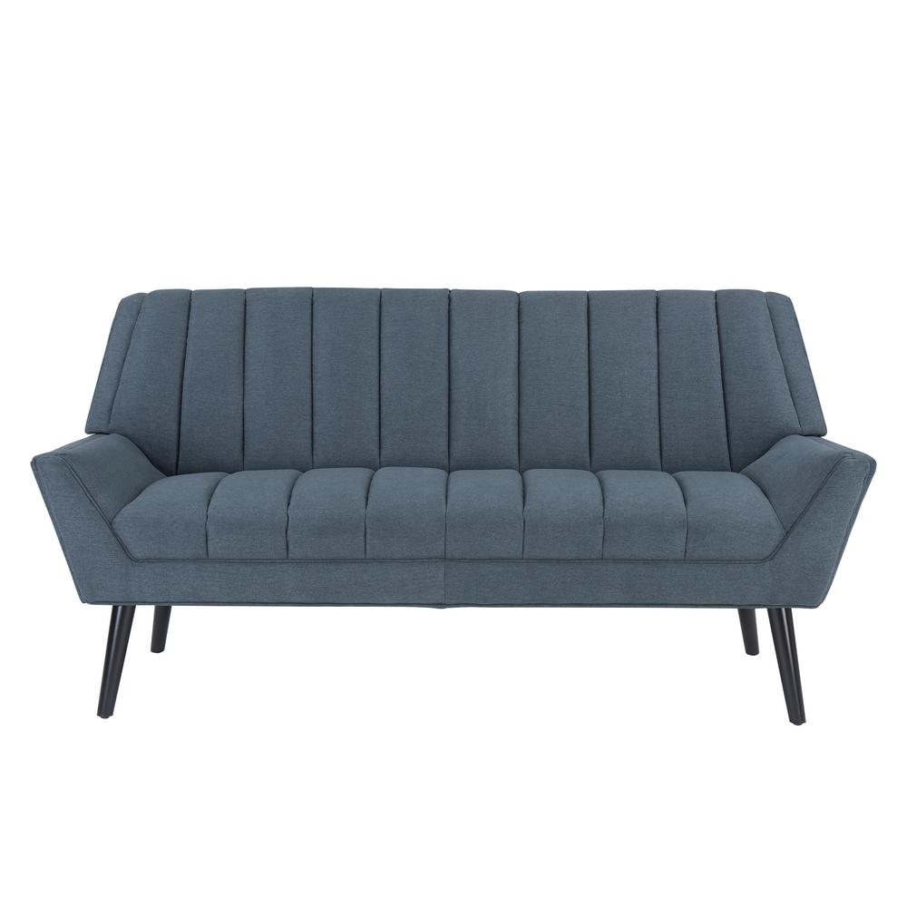 Handy Living Houston Caribbean Blue Mid Century Modern Arm