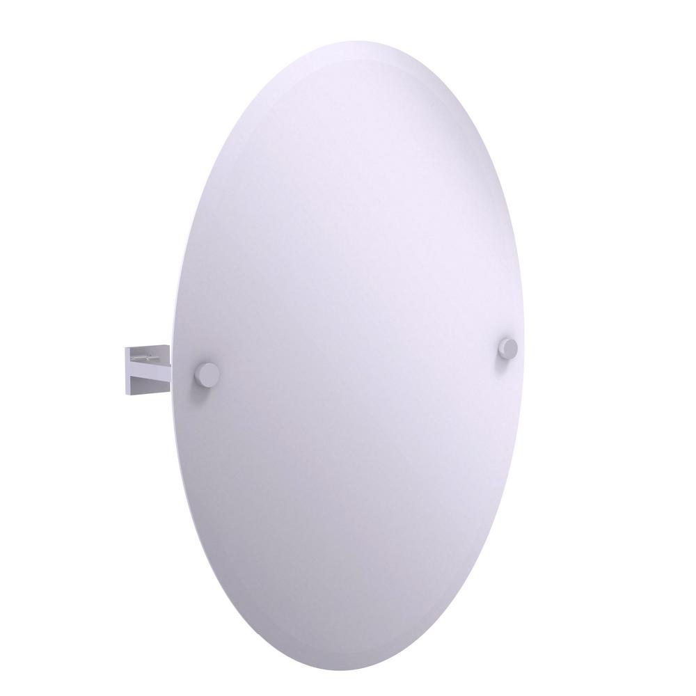 Allied Br Montero Collection Contemporary Frameless Oval Tilt Allied Br Montero Collection Contemporary Frameless Oval Tilt Mirror With Beveled Edge In Polished Chrome Mt 91 Pc The Home Depot