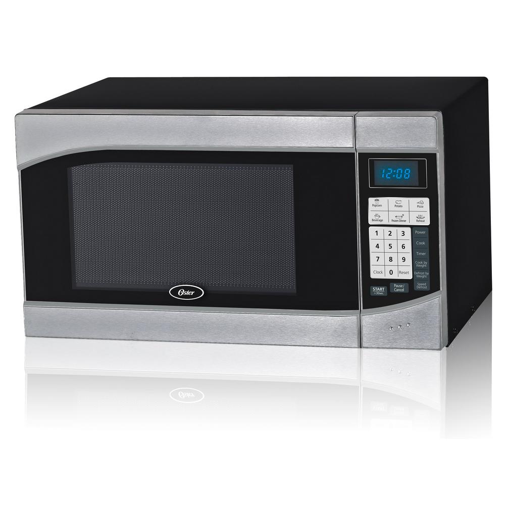 Oster Countertop Microwave Stainless Steel Black 9 Cu Ft 900