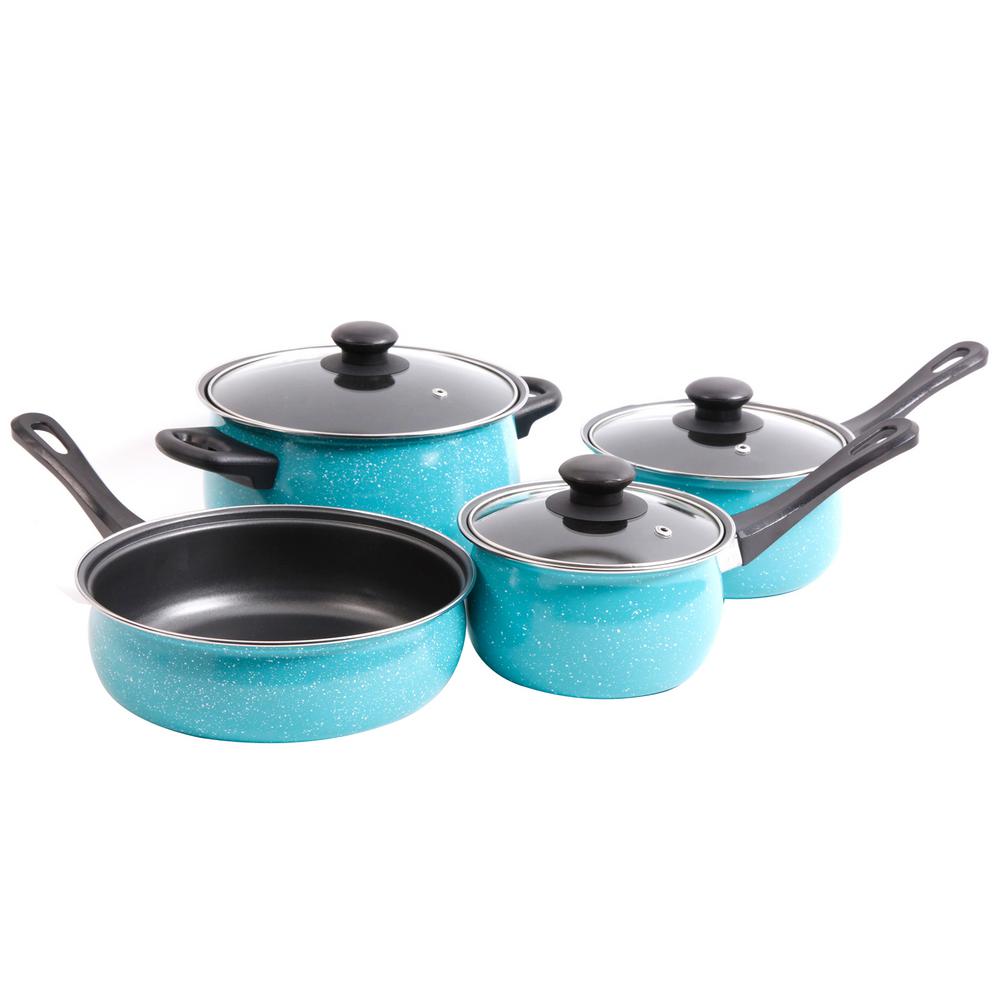 Gibson Home Casselman 7Piece Turquoise Cookware Set985100973M The