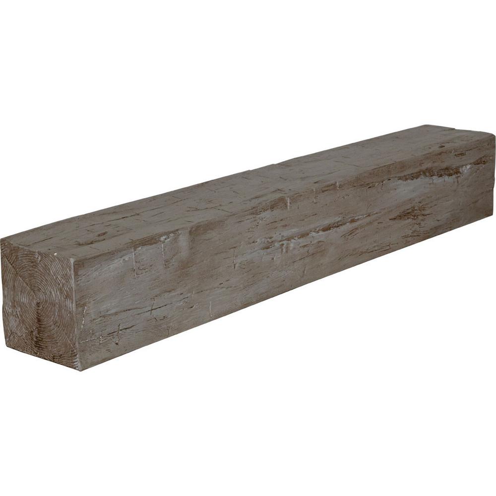 Ekena Millwork 8 in. x 8 in. x 4 ft. Polyurethane Hand Hewn Faux Wood