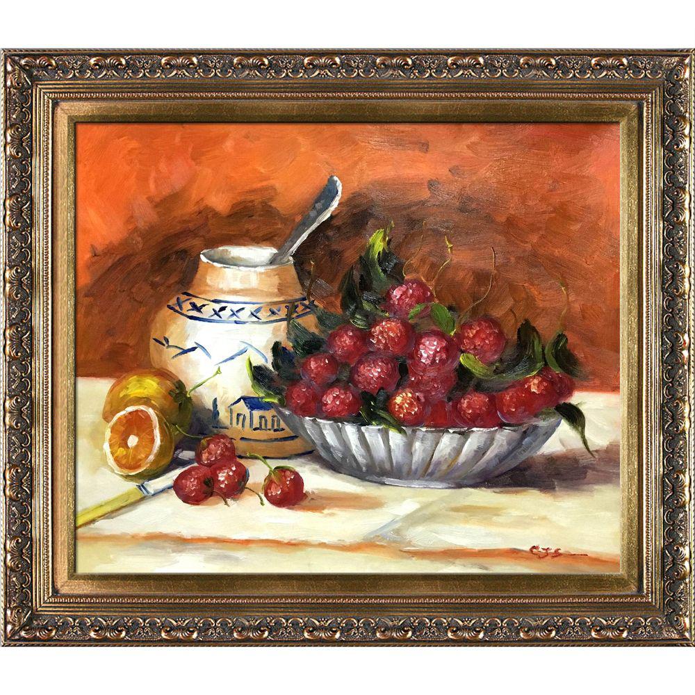30 In X 26 Strawberries With Baroque Antique Gold Frame By Pierre Auguste Renoir Framed Wall Art
