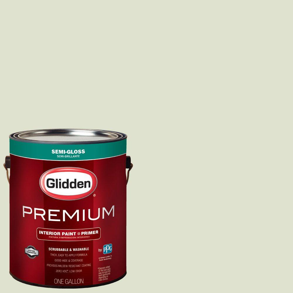 Glidden Premium 1 Gal Hdgg48 Pale Pistachio Semi Gloss Interior Hdgg48 Pale Pistachio Semi Gloss Interior Paint With Primer