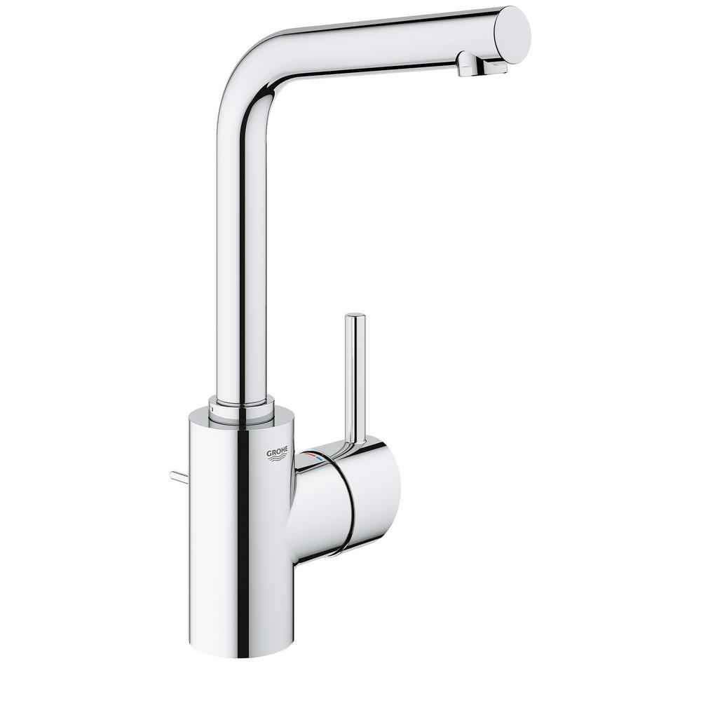 Grohe Bauloop Basin Mixer Single Hole Handle Ohm Bathroom Concetto Single Hole Handle Bathroom Faucet In Starlight Chrome
