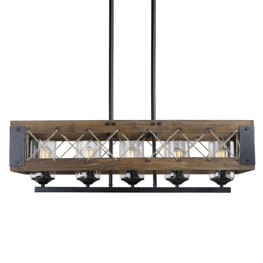 modern wood chandelier