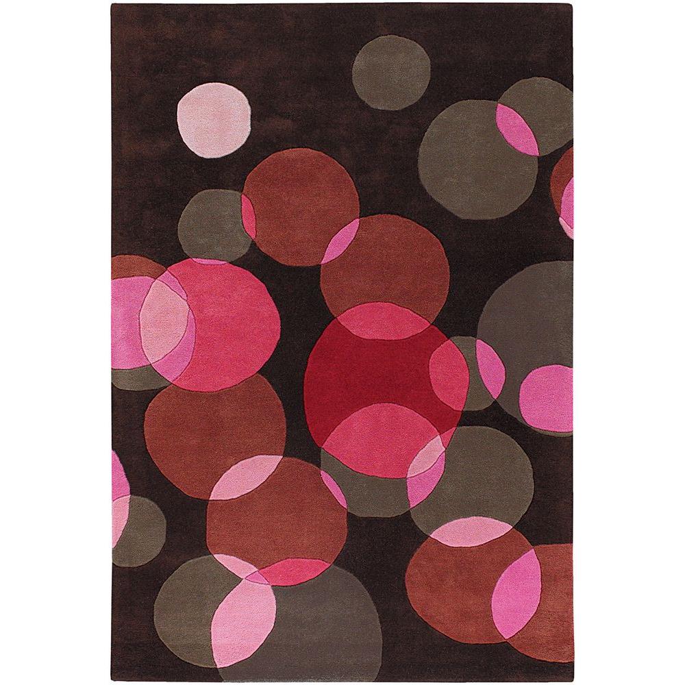 Chandra Avalisa Brown Red Pink Taupe 8 Ft X 11 Indoor Area Rug