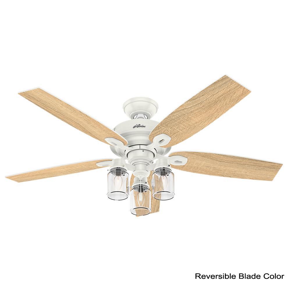 Hunter Crown Canyon 52 In Indoor Fresh White Ceiling Fan