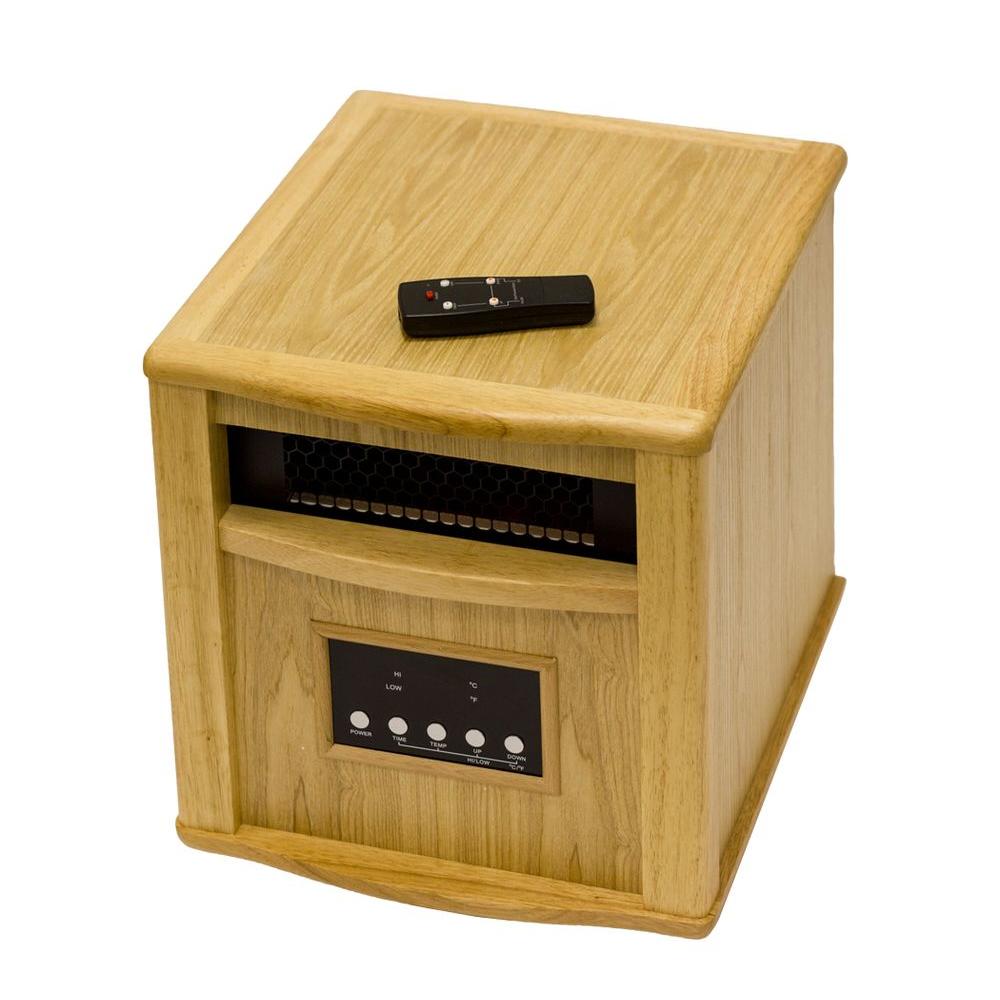 AZ Patio Heaters 1,500 Watt Oak Electric Patio HeaterHILWI0035OAK