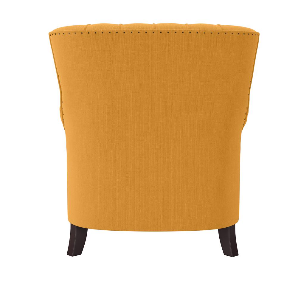 Handy Living Jeanne Arm Chair In Mustard Yellow Linen Like Fabric