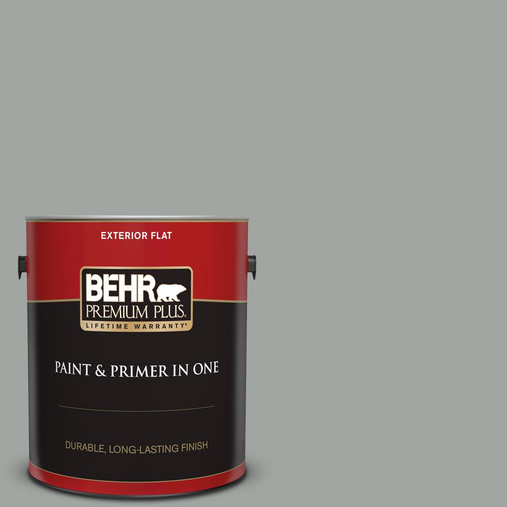 Behr Premium Plus 1 Gal Ppu25 04 Sharkskin Suit Flat Exterior Ppu25 04 Sharkskin Suit Flat Exterior Paint And Primer In One