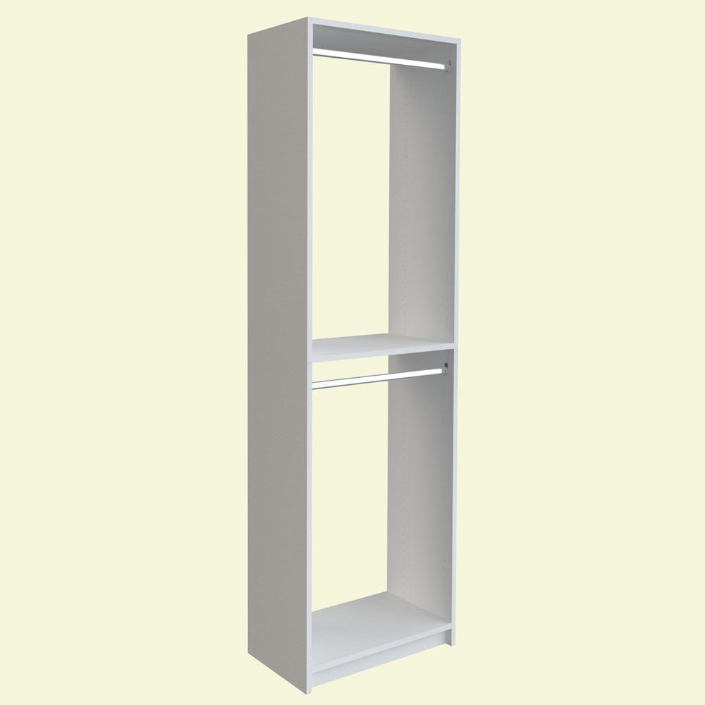 Simplyneu 14 In D X 25 375 W 84 H White Double Hanging Simplyneu 14 In D X 25 375 W 84 H White