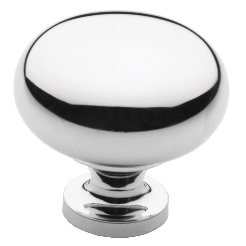 1-1/2 in. polished chrome round cabinet knob