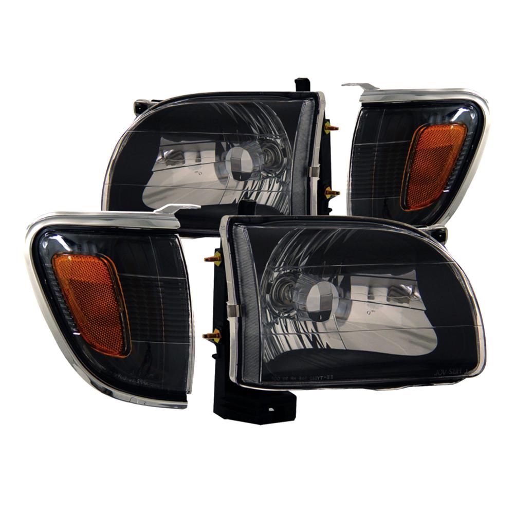 ANZO USA 2001 2004 Toyota Tacoma Crystal Headlights Black 121190 The Home Depot
