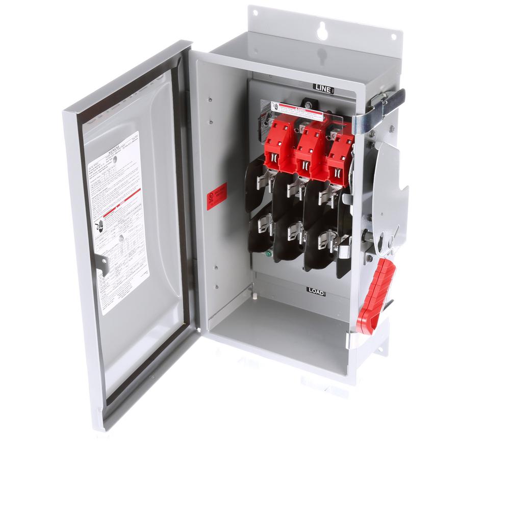 Heavy Duty 60 Amp 240 Volt 3 Pole NEMA Type 12 Fusible Quick Make