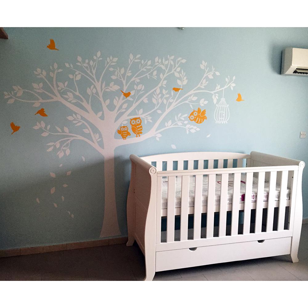 98 In X 80 Nursery Tree With Cute Owls Removable Wall Decal 98 In X 80 Nursery Tree With Cute Owls Removable Wall Decal