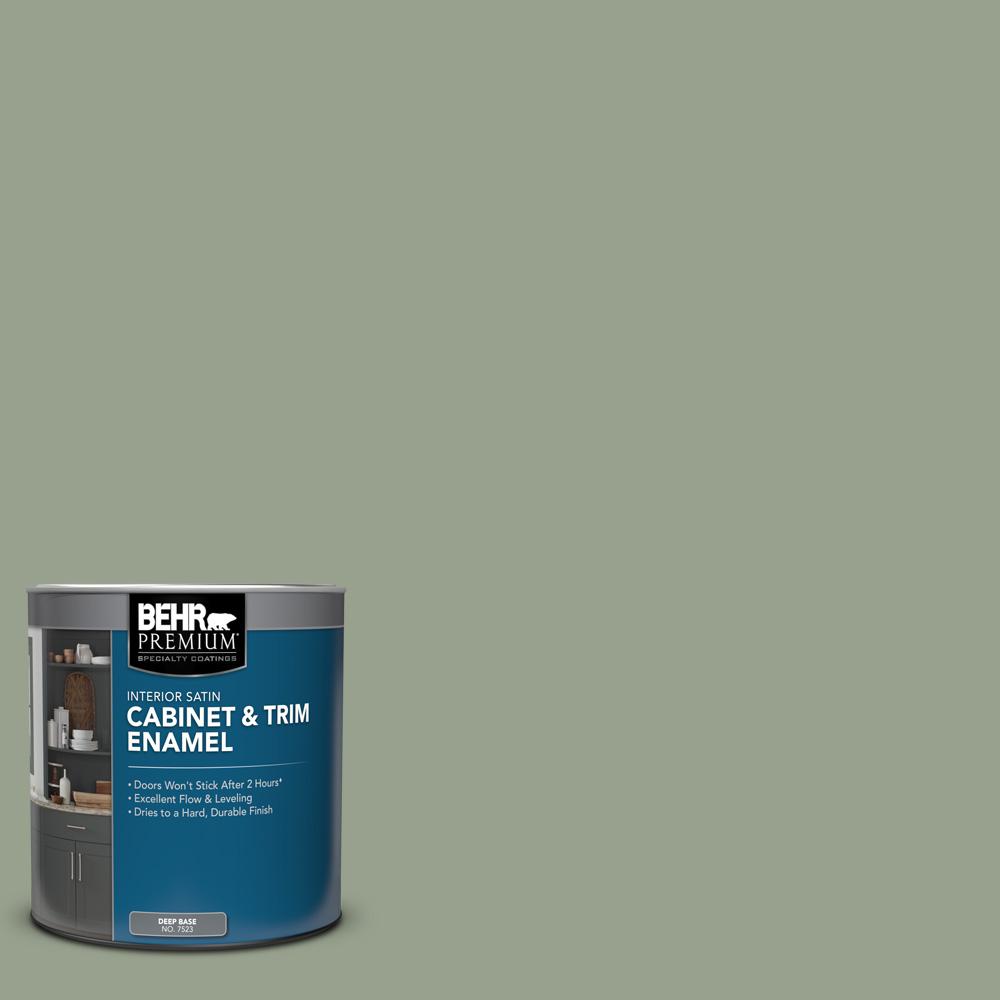 BEHR PREMIUM 1 qt. N3904 Bitter Sage Satin Enamel Interior