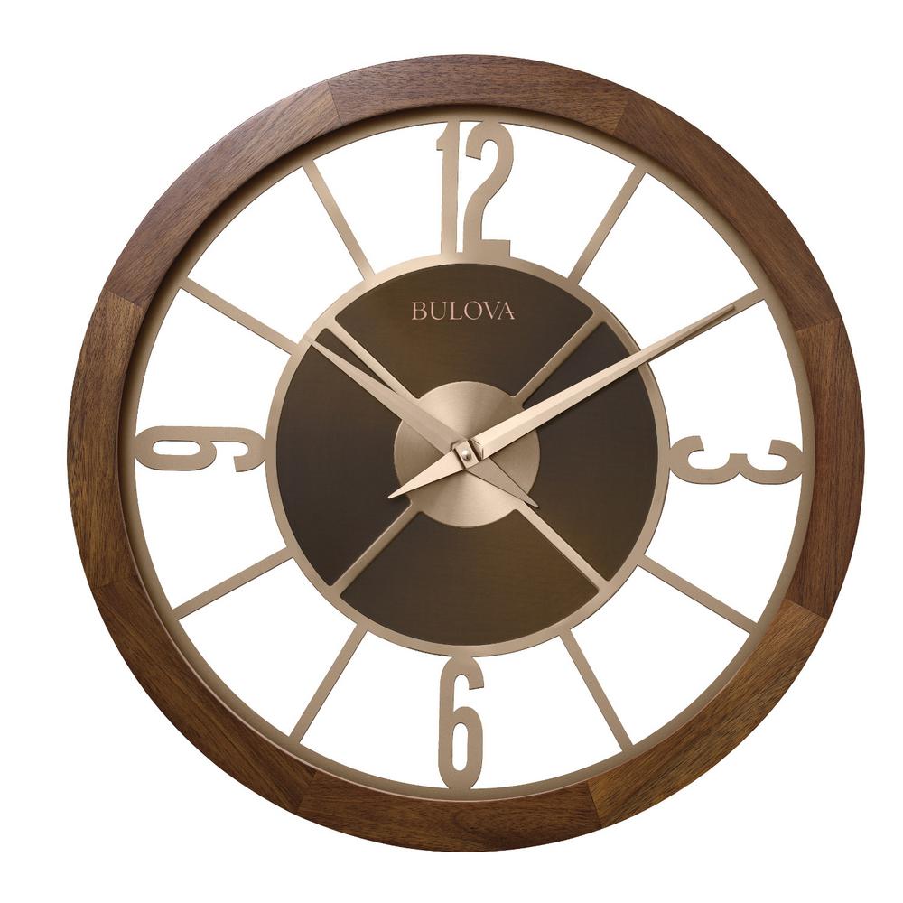 Bulova Hartwick 30 in. H x 14 in. W Chime Wall Clock C4331 The Home Depot