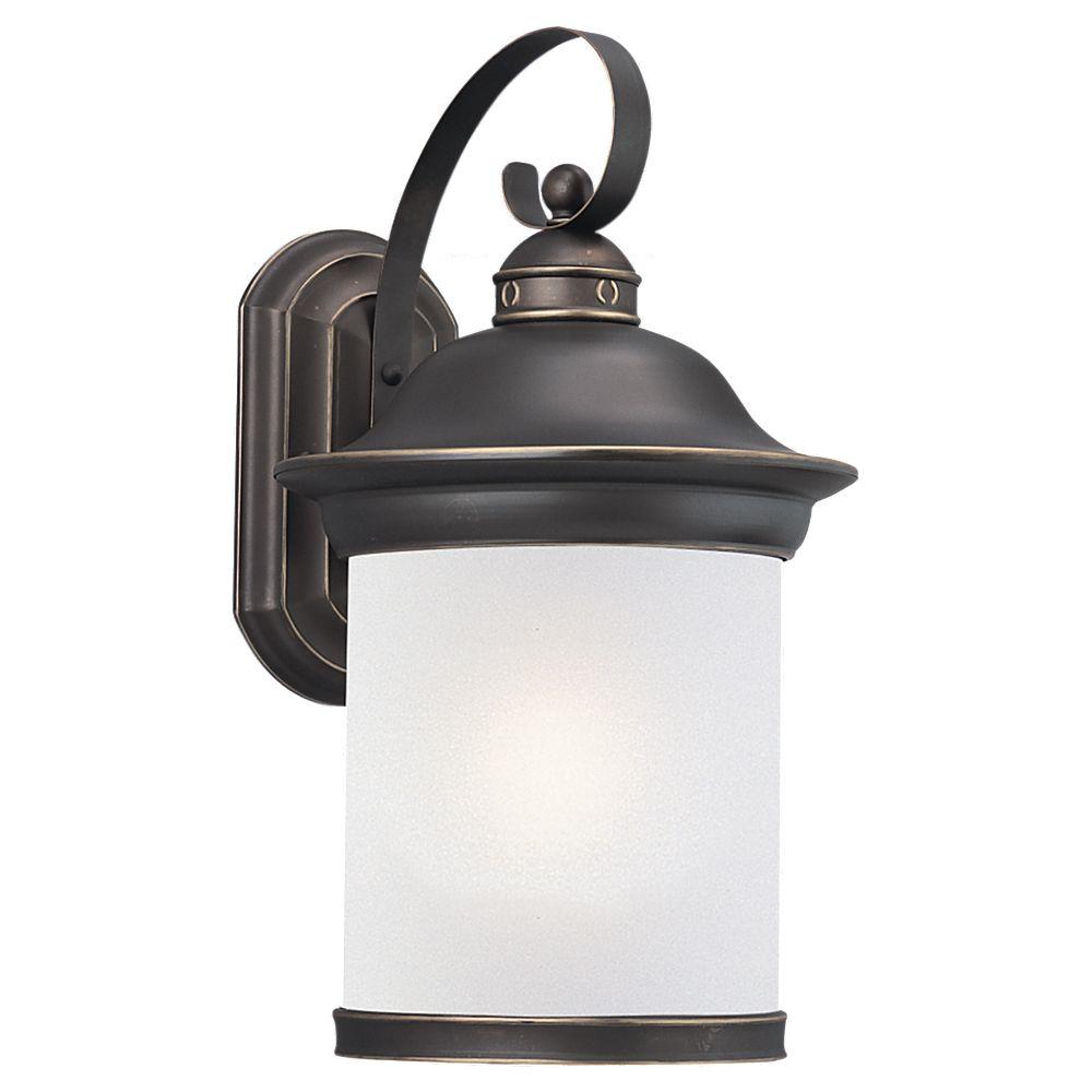 Sea Gull Lighting Hermitage 1 Light Outdoor Antique Bronze Wall Sea Gull Lighting Hermitage 1 Light Outdoor Antique Bronze Wall Mount Lantern