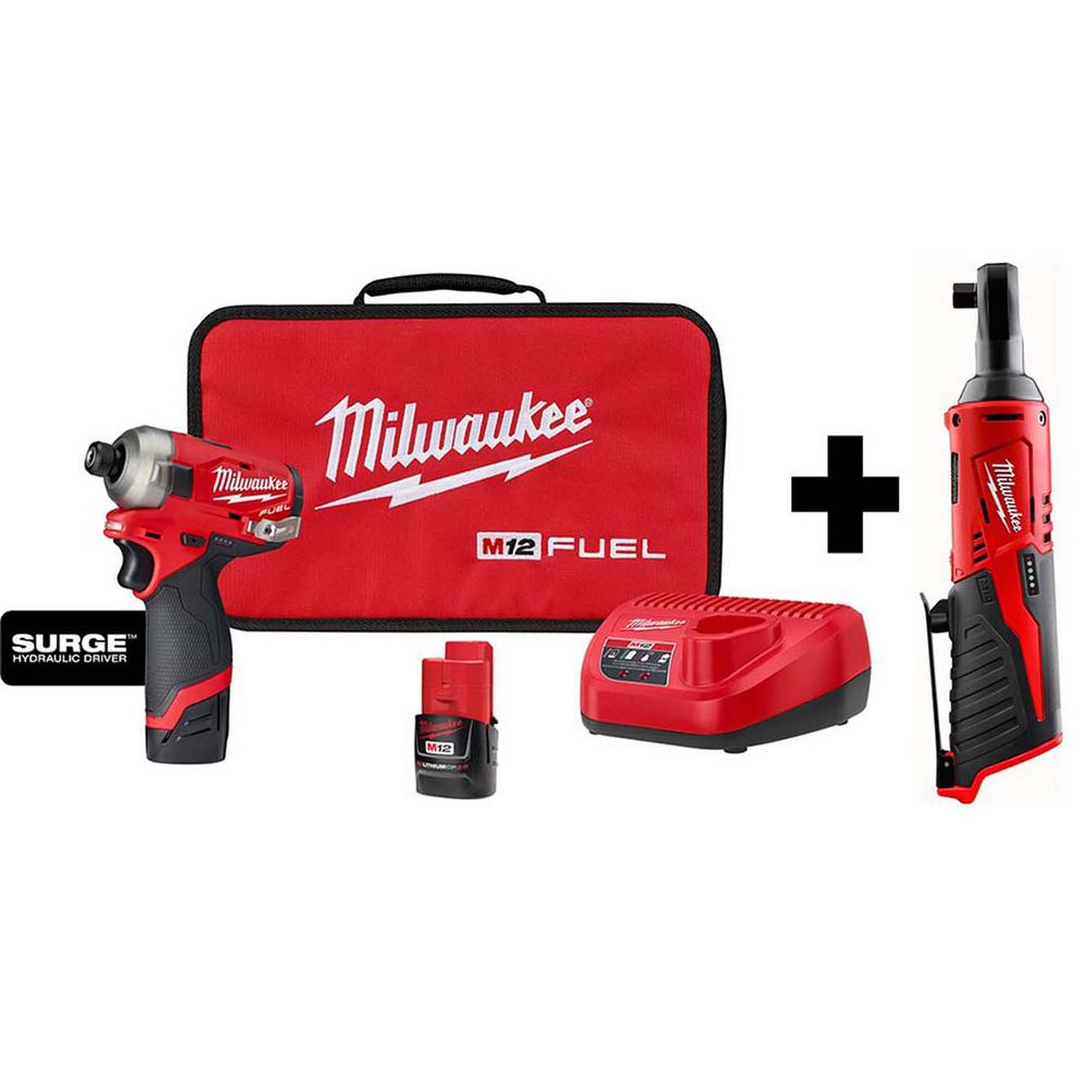 Milwaukee M12 FUEL 12Volt LiIon Brushless Cordless Hammer Drill and
