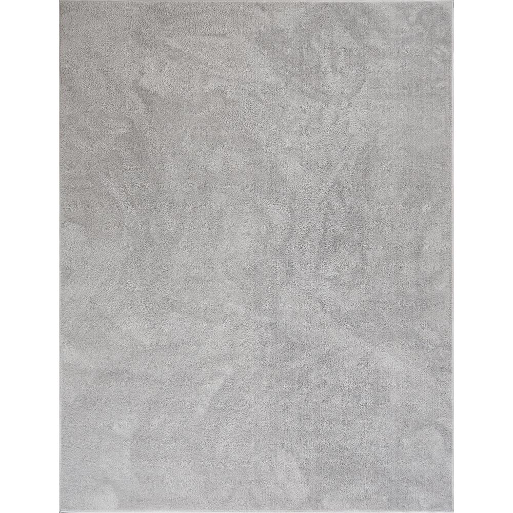 Well Woven Kasper Outstanding 7 Ft 10 In X 9 Modern Solid Plain Vintage Distressed Light Grey Area Rug