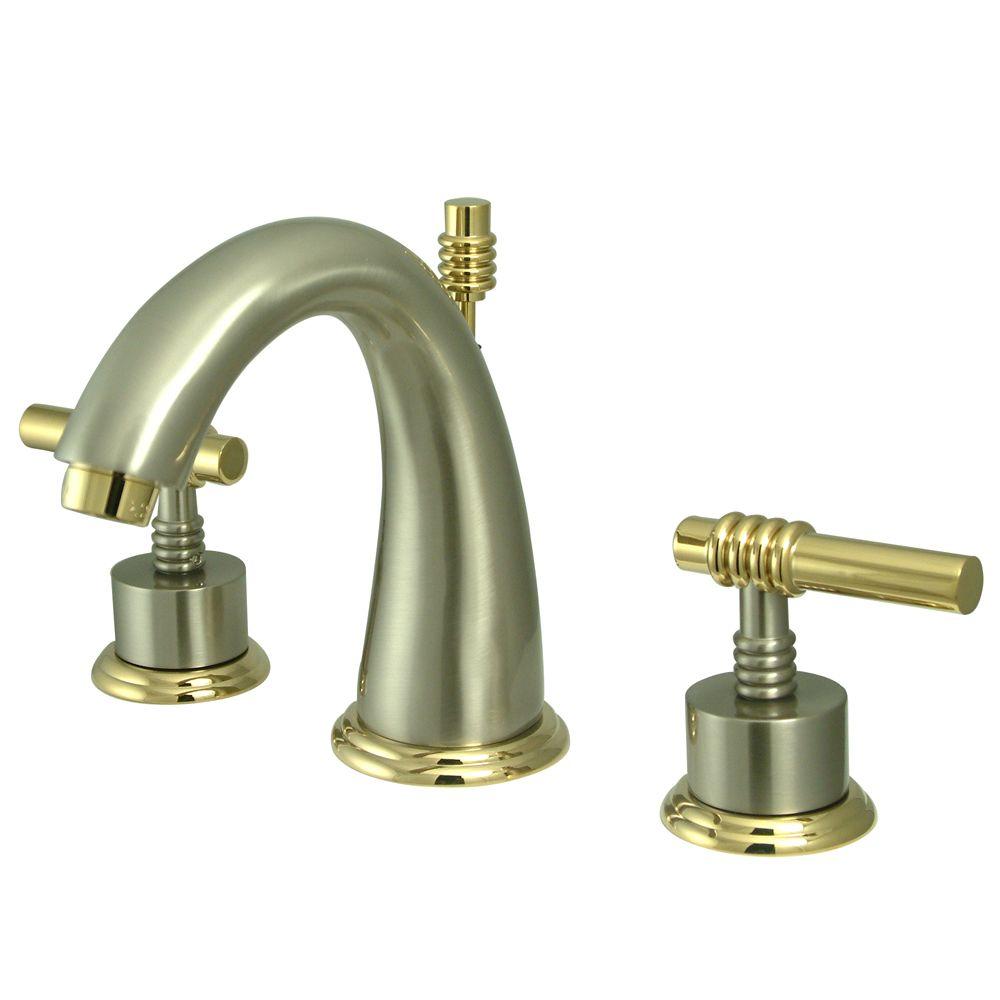 Kingston Brass Milano 8 In Widespread 2 Handle Mid Arc Bathroom