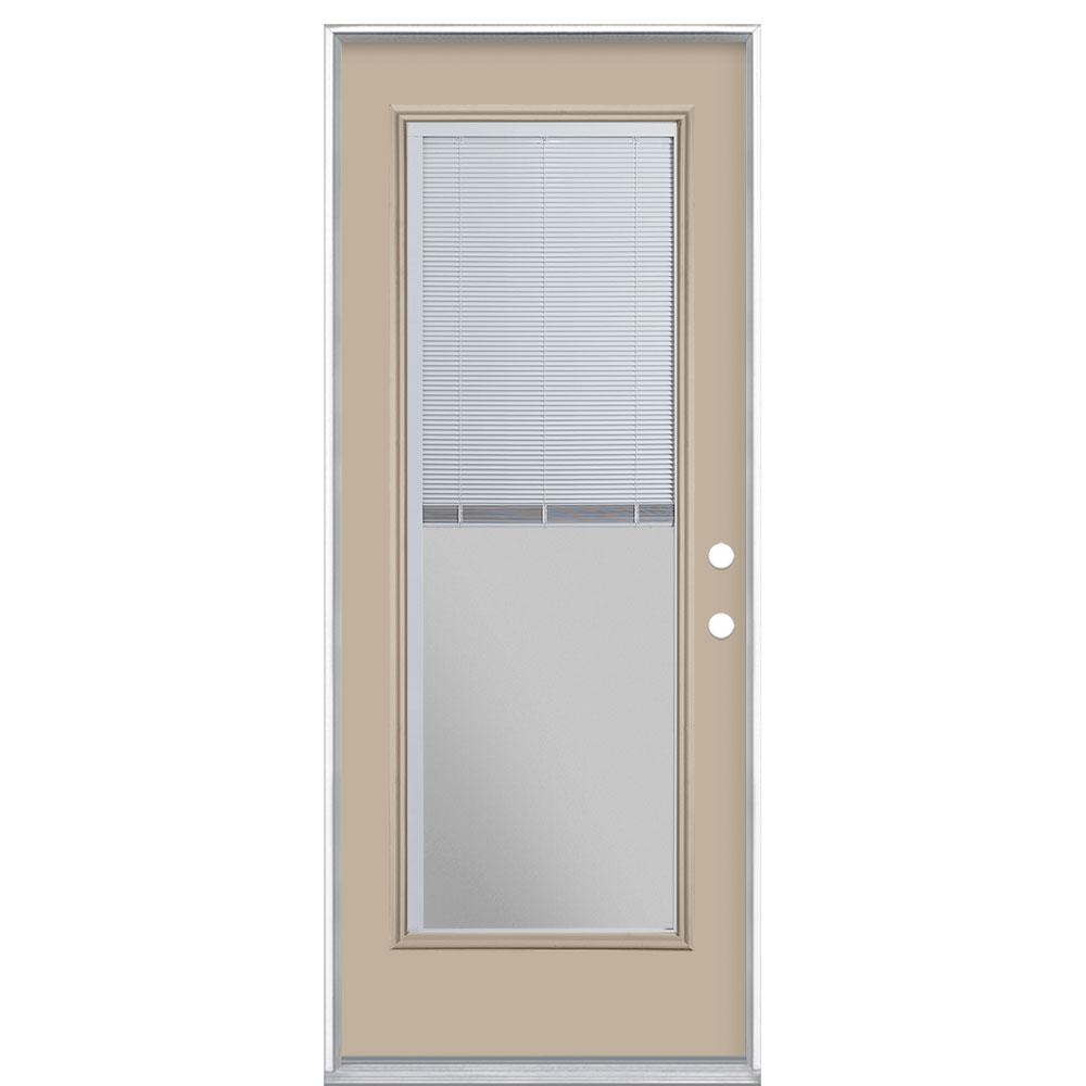 Masonite 32 In X 80 In Mini Blind Left Hand Inswing Painted