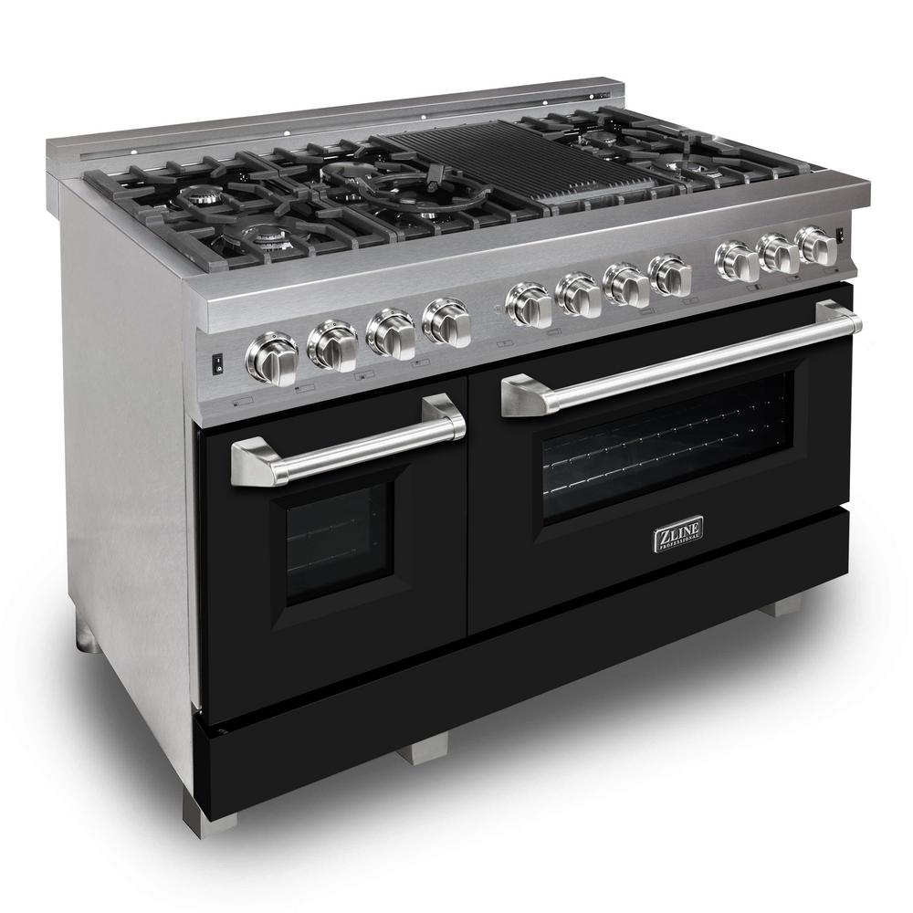ZLINE Kitchen and Bath 48 in. 6 cu. ft. Double Oven Dual Fuel Range in