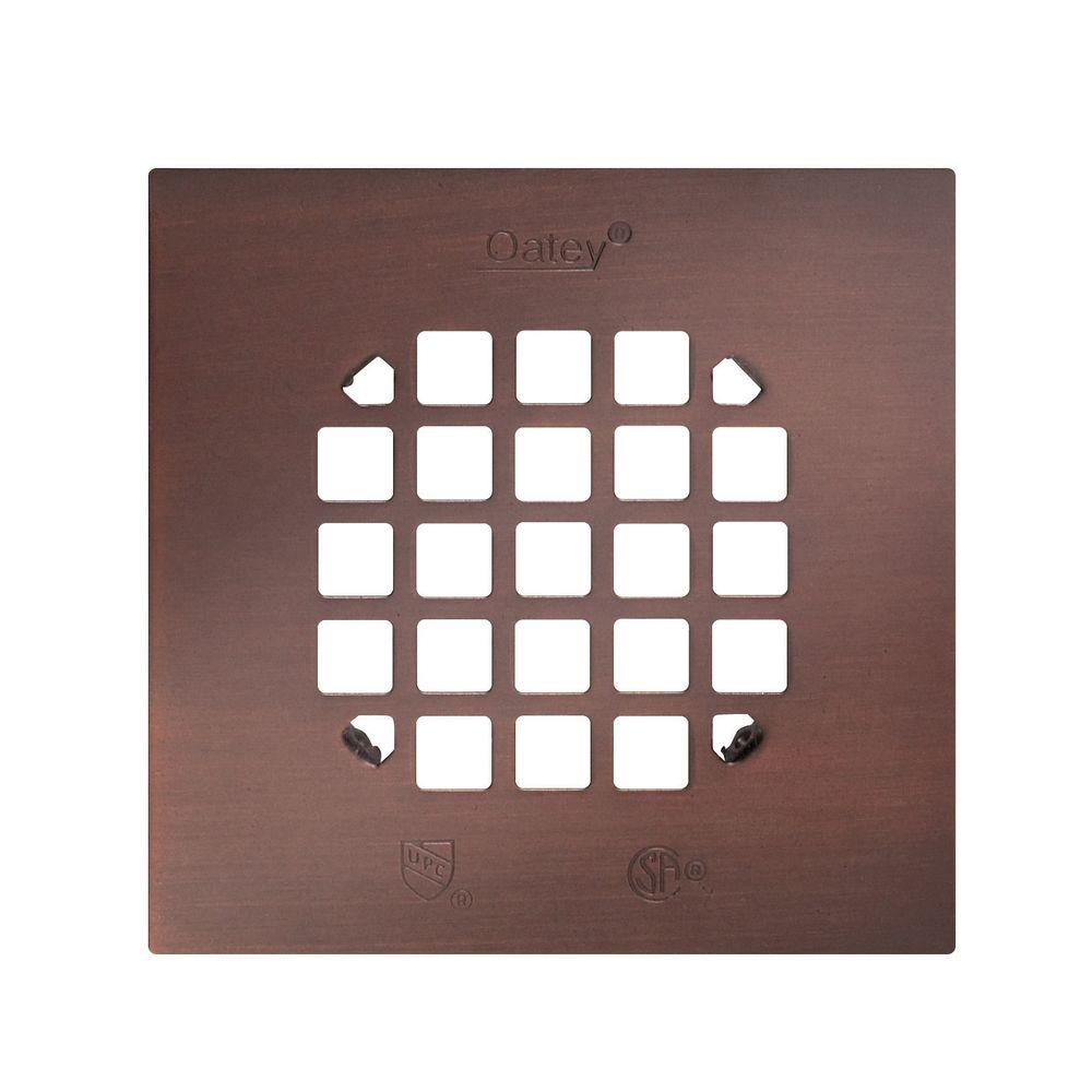 Oatey 4-1/4 In. Snap-Tite Square Strainer, Rubbed Bronze-46267 - The ...