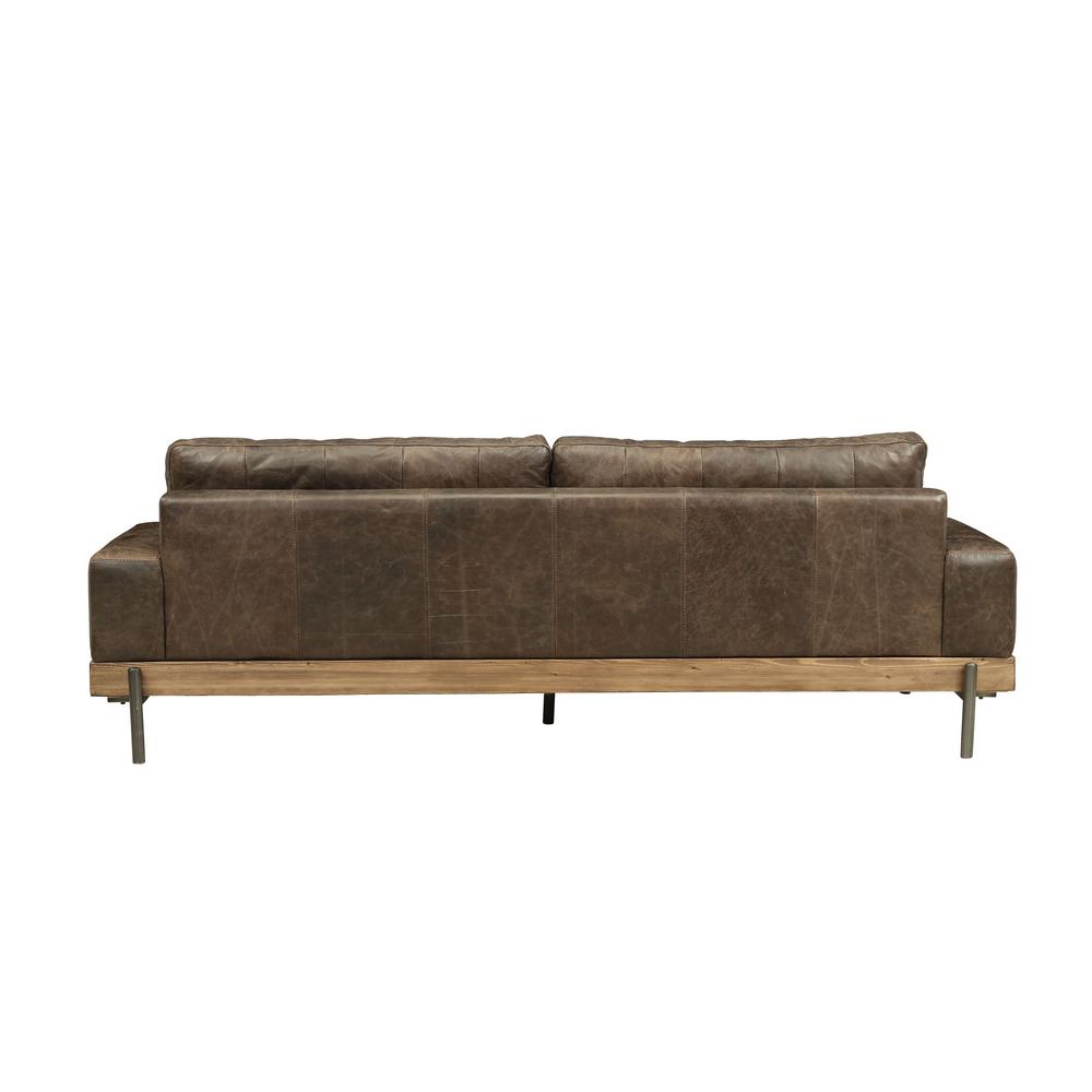 Silchester Distressed Chocolate Top Grain Leather Oak Wood Trim Sofa Silchester Distressed Chocolate Top Grain Leather Oak Wood Trim Sofa