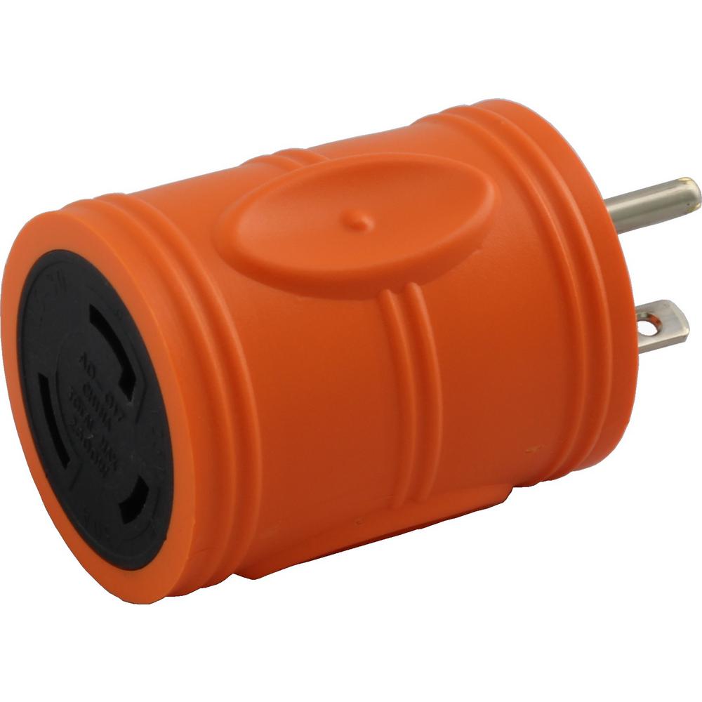 Locking Adapter NEMA 5-20P 20 Amp 125-Volt Straight Blade Plug to L5-30R...