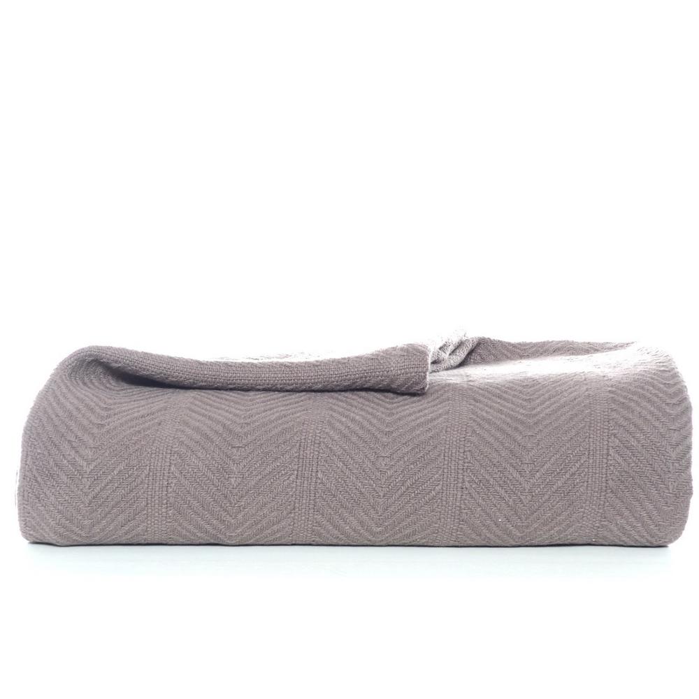 Eddie Bauer Eb Mushroom 100 Cotton Twin Blanket200609 The Home Depot