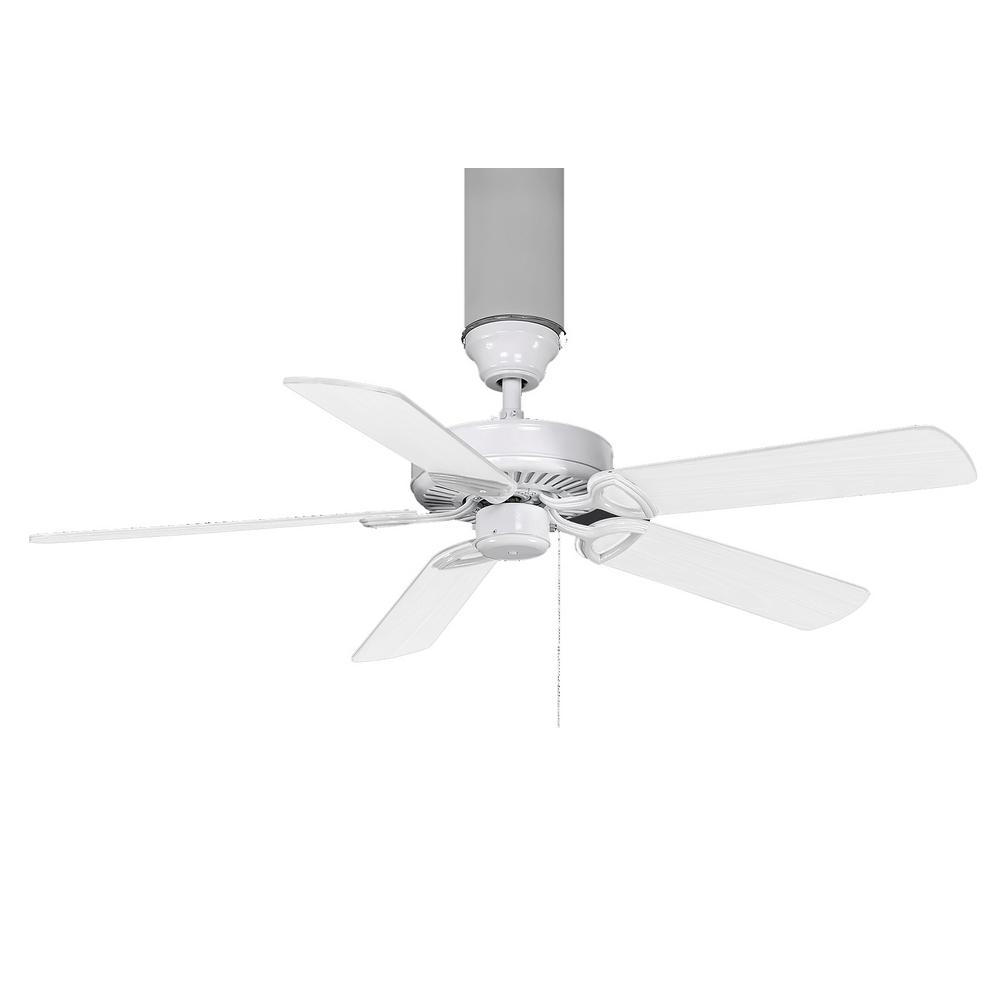 Atlas America 52 In Indoor Gloss White Ceiling Fan With Pull Chain Indoor Gloss White Ceiling Fan With Pull Chain