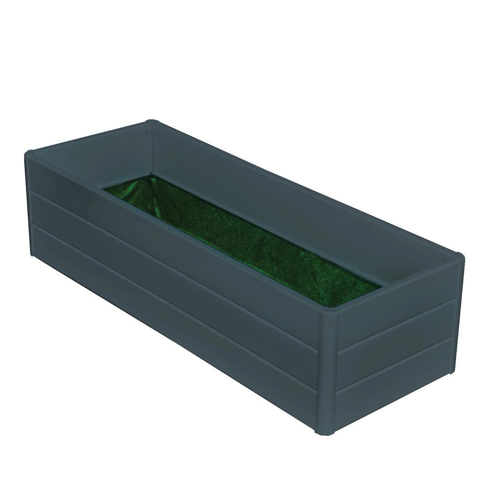 Nuvue PatioDeck Raised Garden Box Gray Vinyl26006 The Home Depot