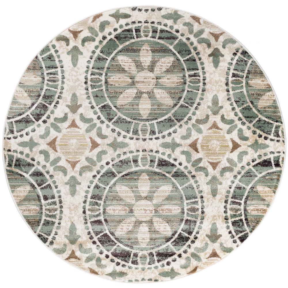Tayse Rugs Deco Ivory 7 Ft 10 In Transitional Round Area Rug Tayse Rugs Deco Ivory 7 Ft 10 In Transitional Round Area Rug Dco1017 8rnd The Home Depot