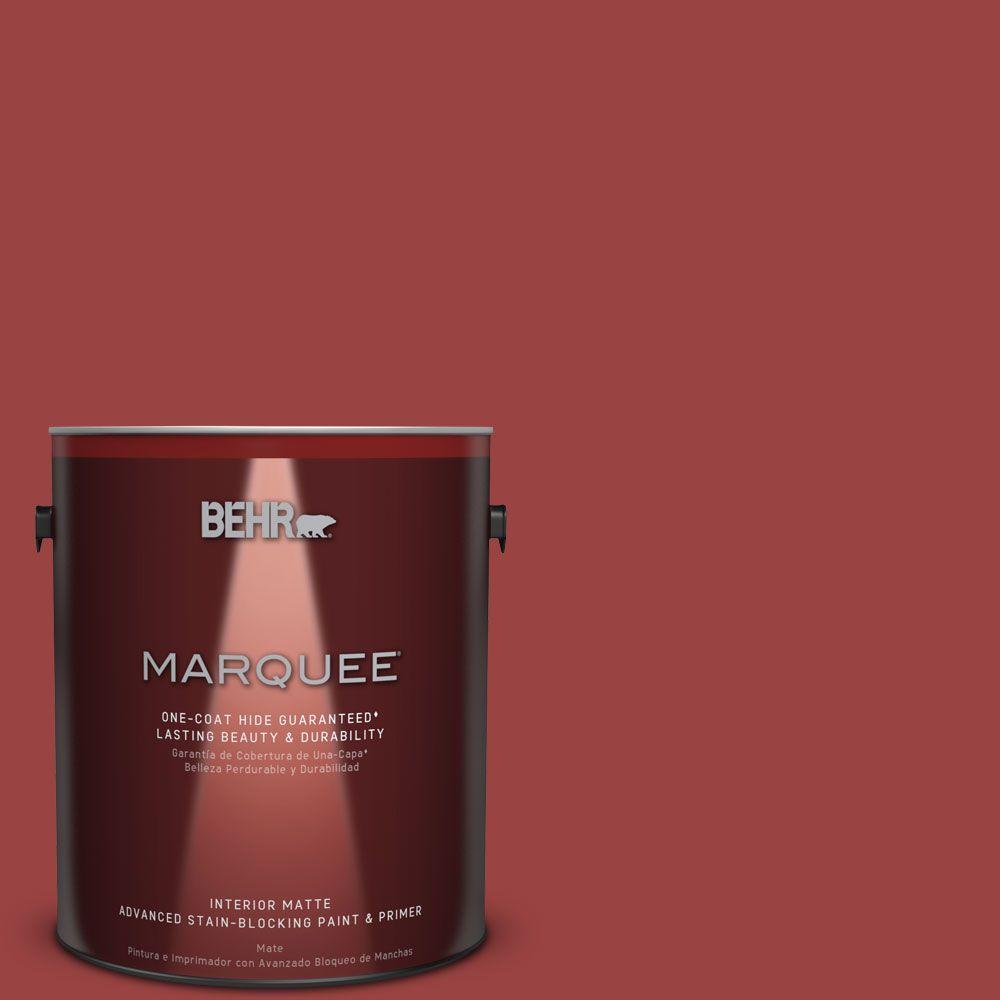 Behr Marquee 1 Gal Mq1 10 Red My Mind One Coat Hide Matte Interior Behr Marquee 1 Gal Mq1 10 Red My Mind One Coat Hide