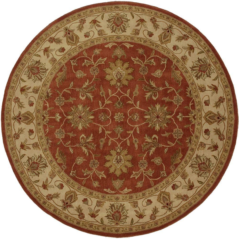 Artistic Weavers Franklin Terracotta 8 ft. x 8 ft. Round Area Rug-VAL ...