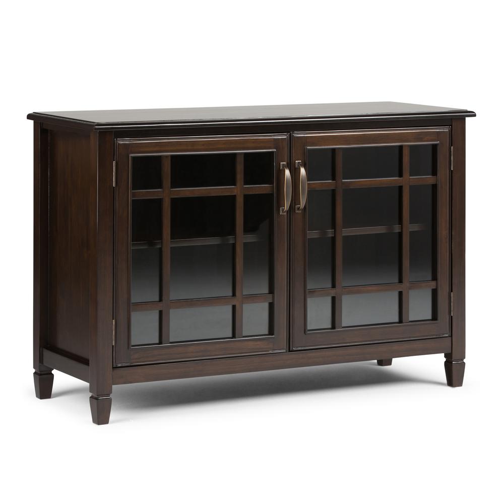 Simpli Home Connaught Dark Chestnut Brown Storage The Home Depot