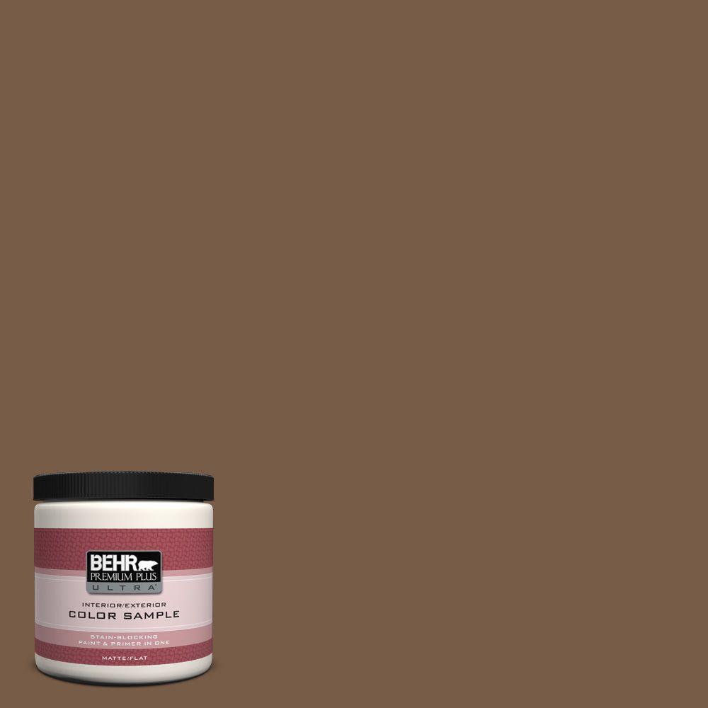 Behr Premium Plus Ultra 8 Oz N250 7 Mission Brown Matte Interior N250 7 Mission Brown Matte Interior Exterior Paint And Primer In One Sample